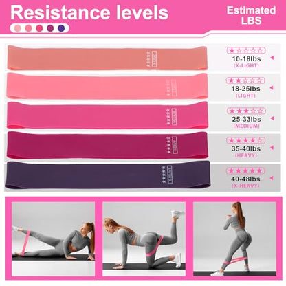 Home Pilates Essentials Kit for Women, Pilates Kit for Home Workouts, Pilates Equipment with Figure 8 Resistance Band, 14" Magic Circle, Yoga Ring, Pilates Accessories Set for Starter Workout