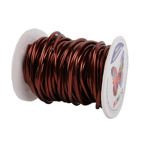 Aluminum Craft Wire,8 Gauge (3mm) Bronze Bendable Wire,32 Feet Continuous Roll for Jewelry Making,Sculpting,Floral & Armature Projects - size: 8 Gauge 32FT, style: Bronze