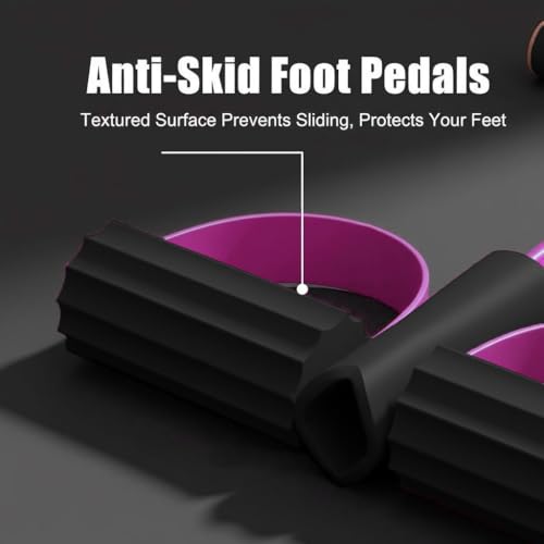 Pedal Resistance Bands with Handles for Home Work Out - color: Pink