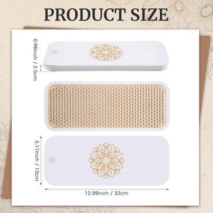 Sadhu Board, Specially Crafted Aluminum Nails 0.31in(8mm), Wooden Nail Board for Acupressure and Meditation Acupuncture Foot Massage Yoga Gift White