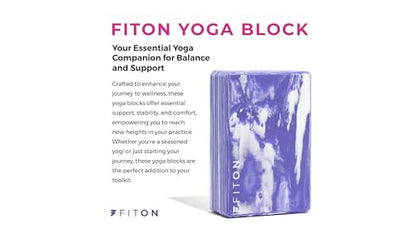FitOn Yoga Blocks for Stability & Stretch, EVA Foam Exercise Blocks, 2 Pack
