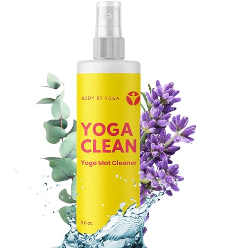 Yoga Mat Cleaner Spray – Spa-Like Scent | Eco-Friendly Formula | Neutralizes Sweat & Odor | Helps Protect Your Mat | 8 oz | Plant-Based, Made in USA | Body By Yoga
