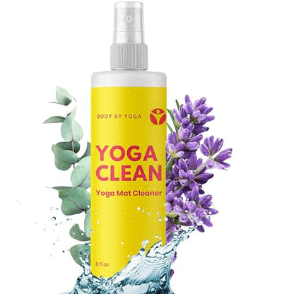 Yoga Mat Cleaner Spray – Spa-Like Scent | Eco-Friendly Formula | Neutralizes Sweat & Odor | Helps Protect Your Mat | 8 oz | Plant-Based, Made in USA | Body By Yoga