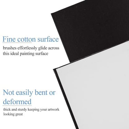 24PCS Black Canvas for Painting 5x7 Inch Canvases Panels Cotton Canvas Boards Stretched Canvases for Painting, Drawing & Art Supplies - size: 5x7 Inch