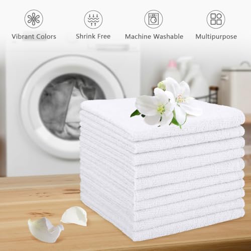 Orighty Wash Cloths, Face Towels 12x12 Inch 20 Pack - color: White