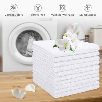 Orighty Wash Cloths, Face Towels 12x12 Inch 20 Pack - color: White