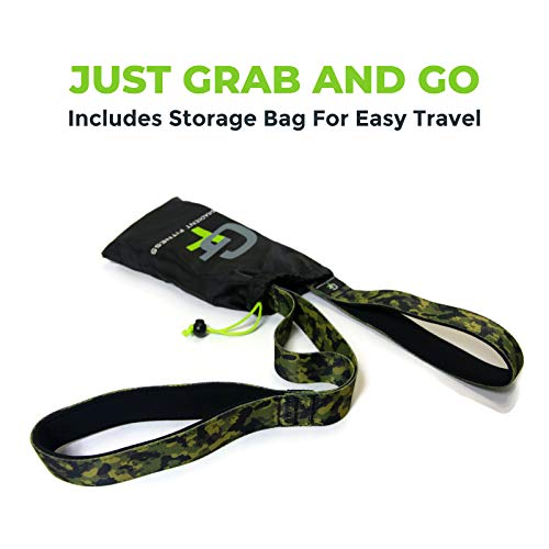 Gradient Fitness Stretching Strap for Physical Therapy, 12 Multi-Loop Stretch Strap 1.5" W x 8' L, Neoprene Handles, Physical Therapy Equipment, Yoga Straps for Stretching, Leg Stretcher. - color: Camo