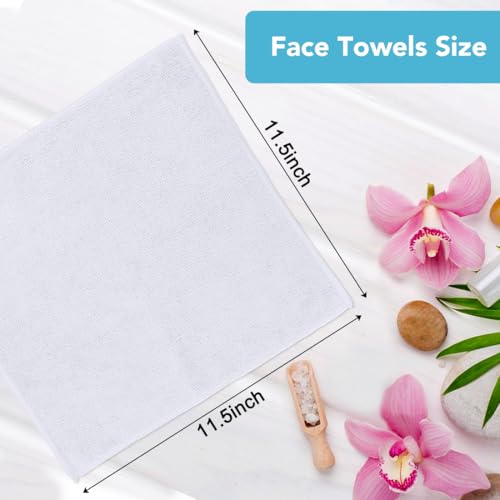 Orighty Wash Cloths, Face Towels 12x12 Inch 20 Pack - color: White