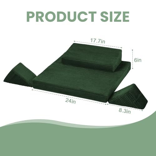Meditation Cushion, Meditation Mat with Knee Support, Green - color: Green, size: 24X24X2 Inch