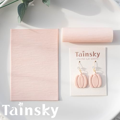 TAINSKY 5 pcs Polymer Clay Texture Roller, Pottery Stamps for Polymer Clay Earrings Jewelry, Embossing Pottery Texture Rollers for Jewelry Making（Textures） - color: Style A Set