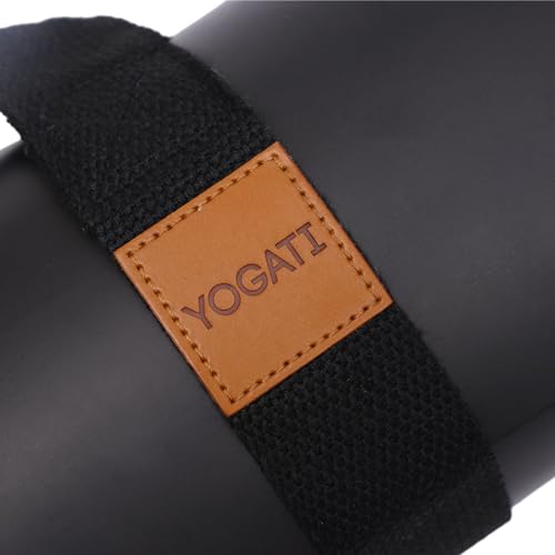 YOGATI® Yoga Mat Straps for Carrying | Adjustable Cotton Yoga Strap for Carrying Mats | Fits Standard and Thick Yoga or Pilates Matt | Practical & Perfect Yoga Mat Carrying Strap Design that Lasts