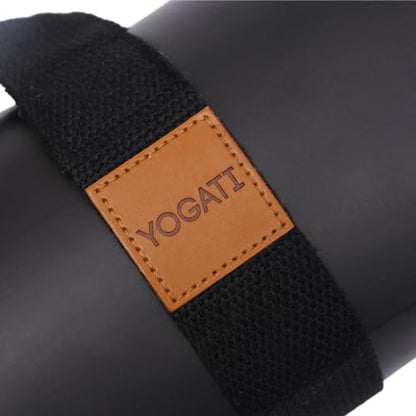 YOGATI® Yoga Mat Straps for Carrying | Adjustable Cotton Yoga Strap for Carrying Mats | Fits Standard and Thick Yoga or Pilates Matt | Practical & Perfect Yoga Mat Carrying Strap Design that Lasts