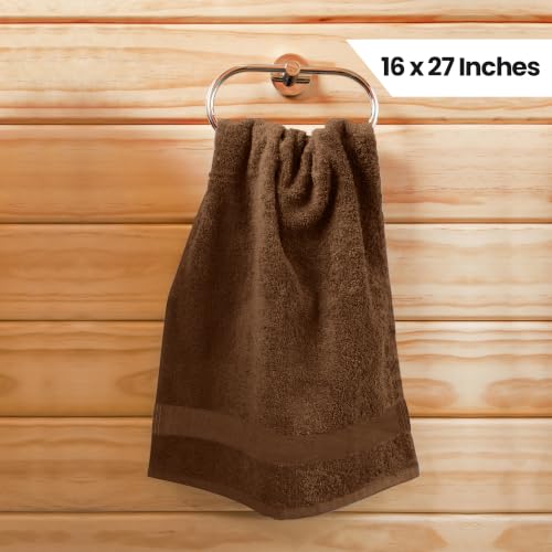 Utopia Towels Salon Towels, Pack of 24, 16x27 in, 100% Cotton, Dark Brown - color: Dark Brown, size: 24 Pack