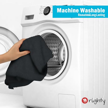 Orighty 6-Pack Black Hand Towels, 16x28 inch Microfiber Gym Towels - color: Black, size: Pack of 6