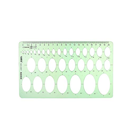 uxcell Geometric Drawing Template Oval Style Measuring Ruler 20cm for Drawing Engineering Drafting Building Office Supplies