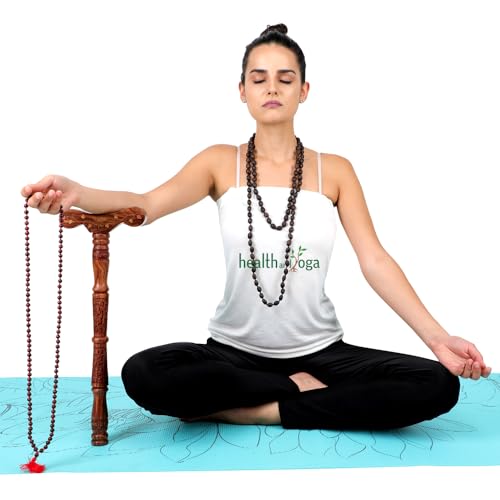 HealthAndYoga™ Yoga Danda - Wooden Staff - for Improved Breath Flow in Nostrils and for Yoga Practices