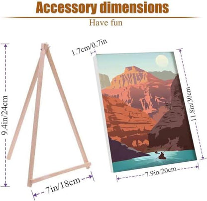 4 Pack Paint by Numbers Kit for Adults Framed Canvas with Wooden Easel | Adults' Paint-By-Number Kits National Park Mountain DIY Acrylic Landscape Oil Painting Arts Crafts 7.8x11.8inch - color: 4 Pack 20X30in-9, size: 8x12in with Framed - with Wooden Ease