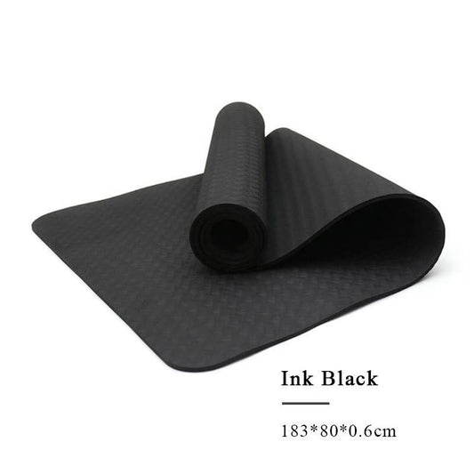 프리미엄 TPE 요가 매트 - 8mm 두께 및 양면 미끄럼 방지 | 친환경 | 엑스트라 와이드 80cm | 관절 보호 - color: 블랙., size: 72*31.5*0.24in