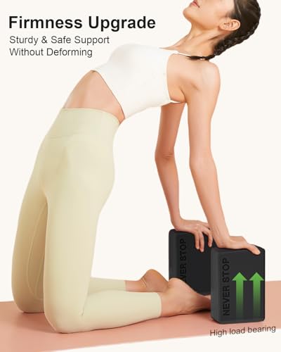 KEEP Yoga Block, High-Density EVA Foam 2 Pack Yoga Block with Non-Slip Textured Surface, Supportive, Lightweight - Ideal for Yoga - color: 2-Pack-Grey