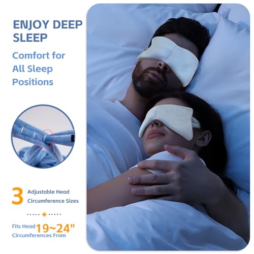 SPRING SEAON Weighted Sleep Mask,Light Blocking,Velvet Gravity,Adjustable | Sleeping Mask, Weighted Glass Beads, Blindfold, Adjustable, Breathable, Day&Night Use, For Travel and Relaxation, Blue - color: Light Blue