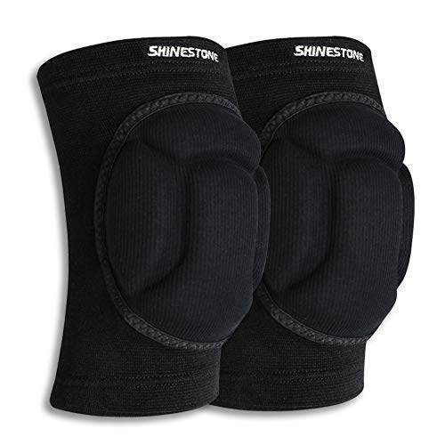 Shinestone Knee Pads Elbow Pads,Thick Sponge Knee Pads Elbow Pads High Elastic Anti-Slip Collision Avoidance Knee Elbow Sleeves for Basketball and More Sports. (1 Pair) - color: 008-Knee pads, size: Medium