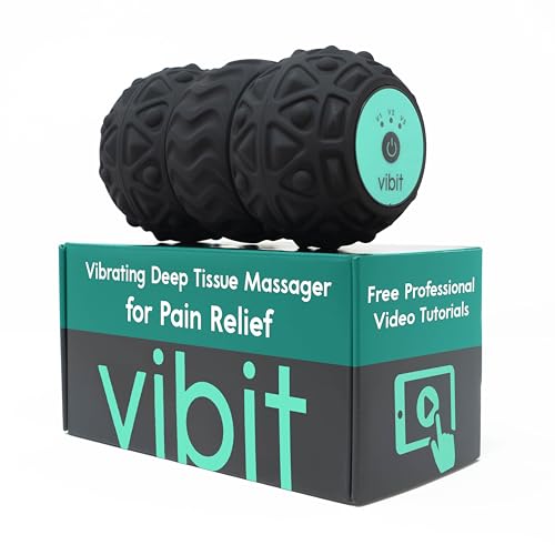 Vibit Vibrating Foot Massager for Plantar Fasciitis, Sciatica & Pain Relief - color: Black