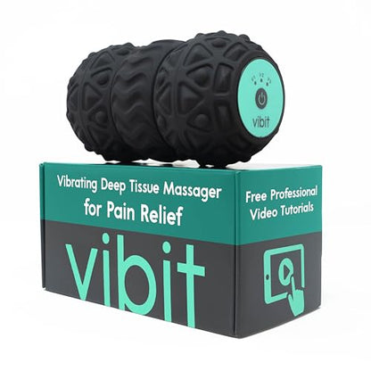 Vibit Vibrating Foot Massager for Plantar Fasciitis, Sciatica & Pain Relief - color: Black