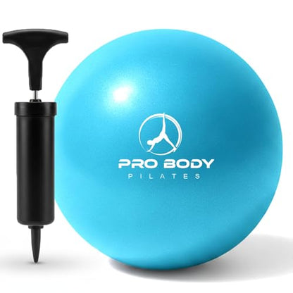 ProBody Pilates Ball Small with Pump - 9 Inch Small Exercise Ball - color: Teal