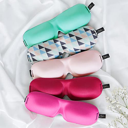 Bucky 40 Blinks No Pressure Eye Mask for Travel & Sleep - color: Hot Pink
