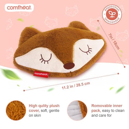 Lavender Weighted Eye Pillow for Yoga, Fox Microwave Heating Pad for Pain Relief