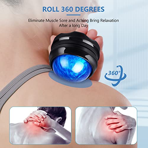 Massage Roller Ball, Neck Massager for Pain Relief, Deep Tissue Massage Tool, Sore Muscle Relief, Lymphatic Drainage, Tummy Tuck Post Surgery Supplies (Blue) - style: 1 - Pack - Resin Ball