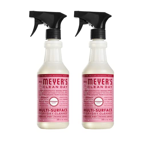 Mrs. MEYER'S Clean Day Multi-Surface Cleaner, Peppermint, 16 Fl Oz. (Pack of 2) - size: 16 Fl Oz (Pack of 2)