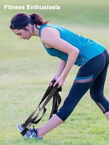Stretching Strap, 10 Loops Yoga Strap for Physical Therapy, Nylon Stretch Straps for Pilates, Exercise, Stretch Band for Women and Men