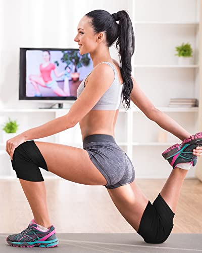Eurzom 3 Pairs Dance Knee Pads Women Non-Slip - color: Black, Skin, Pink