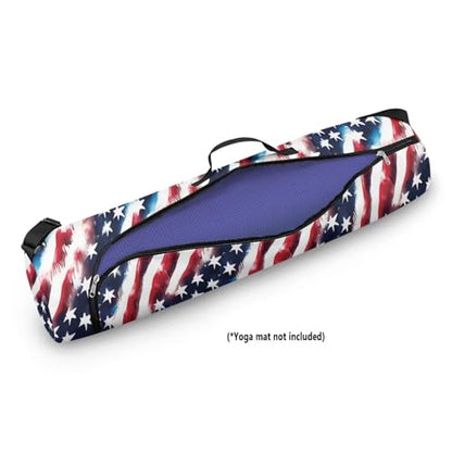 Yoga Mat Bag for Women & Men Full-Zip Yoga Mat Carrier Bag for Class Workout Park with Adjustable Strap - color: American Flag00