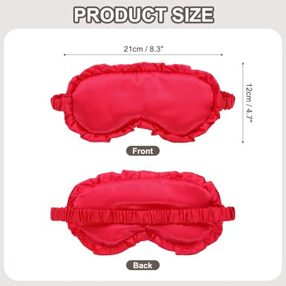 uxcell Silk Sleep Masks, Soft Satin Eye Protection Block Light Masks, Block Light Eye Sleep Cover with Adjustable Straps, Unisex for Nighttime Sleeping, Travel and Office Nap, Bright Red - color: Bright Red