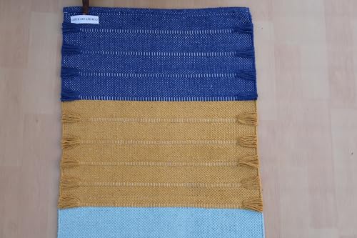 Jaipur Art & Rugs Cotton Yoga Rug - Eco-Friendly Hand-Woven Thick Mat (24”x72”x5mm) for Everyday Fitness at Home - Comfortable & Extra-Long - color: Multicolor 5