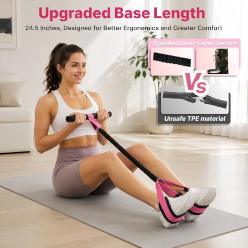 Pedal Resistance Band with Handles,Multifunctional Exercise Bands