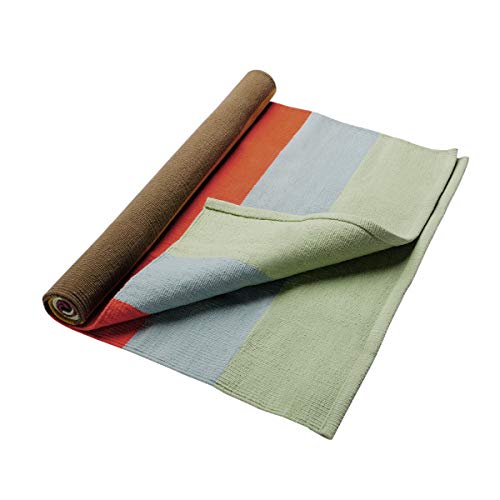 Hugger Mugger Cotton Yoga Rug - Absorbent, Grippy Tight Weave, Ashtanga and Hot Yoga Rug, Helps with Slippery Hands and Feet - color: Sonoma Desert
