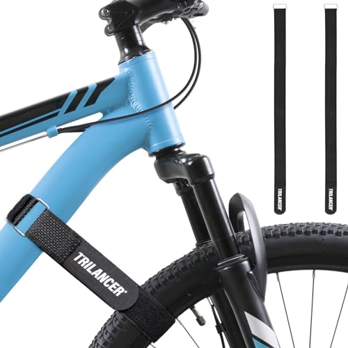 Bike Rack Straps, 2-Pack Trilancer Bike Wheel Stabilizer Strap 29.5''x1.5'' - color: Black, size: 29.5''(2 Pcs)