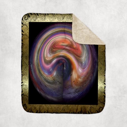 3dRose Meditation Sherpa Lined Blanket
