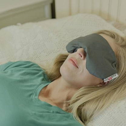 Lava Eye Mask | Lava Sand Weighted Heating & Cooling Pad | Strapless Eye Relief | Microwavable, Washable, & Odorless | Made by Lavayoo