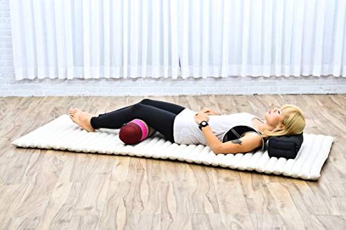 Leewadee Small Yoga Bolster – Shape-Retaining Cervical Neck Roll, Tube Pillow for Comfortable Reading, Kapok Filling, 22 x 6 x 6 inches - color: Sf29 - Auburn, Pink