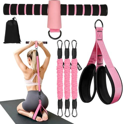Upgraded Pedal Resistance Band with Handle | 3 x 35 Lbs Resistance Bands for Core, Arm, Legs, Waist, Body Strength