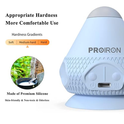 PROIRON Mountable Massage Ball with Suction Cup Pinpoint Deep Tissue Muscle Knot & Sore Relief, Vibration & Heating Trigger Point Massage Tool for Back Neck, Self-Massage Tool - color: Blue