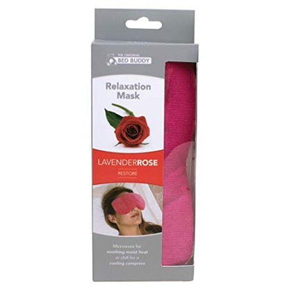 Bed Buddy Aromatherapy Eye Mask with Warm and Cold Therapy for Stress Relief - Microwave-Safe Eye Pillow & Sleep Mask, Pink, Lavender & Rose Scented - color: Lavender/Rose, size: 1 Count (Pack of 1)