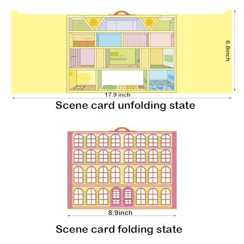 2PCS Foldable 3D Sticker Scene Book for Adults & Teens, DIY Isometric House Scenes, Large Build-Your-Own Room Sticker Set, Relaxing Sticker Therapy Art Kit - style: Budapest Hotel