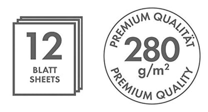 Marabu Pad, Special Paper for Alcohol-Based Inks, DIN A4, 12 Sheets 280g/m2, Matt Coated, White, Tear Resistant and Waterproofing