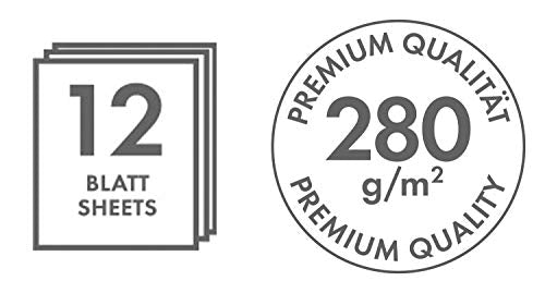 Marabu Pad, Special Paper for Alcohol-Based Inks, DIN A4, 12 Sheets 280g/m2, Matt Coated, White, Tear Resistant and Waterproofing