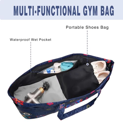 Yoga Mat Bag Yoga Mat Carrier with Shoes Compartment & Wet Pocket Pilates Bag with Zipper Pockets & Yoga Mat Holder Strap Yoga Bags and Carriers Fits All Your Stuff - color: Mandala Owl